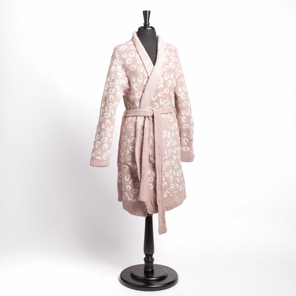 NEW Kirkland's Home Women's Cloud Leopard Robe - Taupe - Size L/XL
